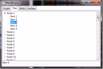 Example: Selection in a TreeView