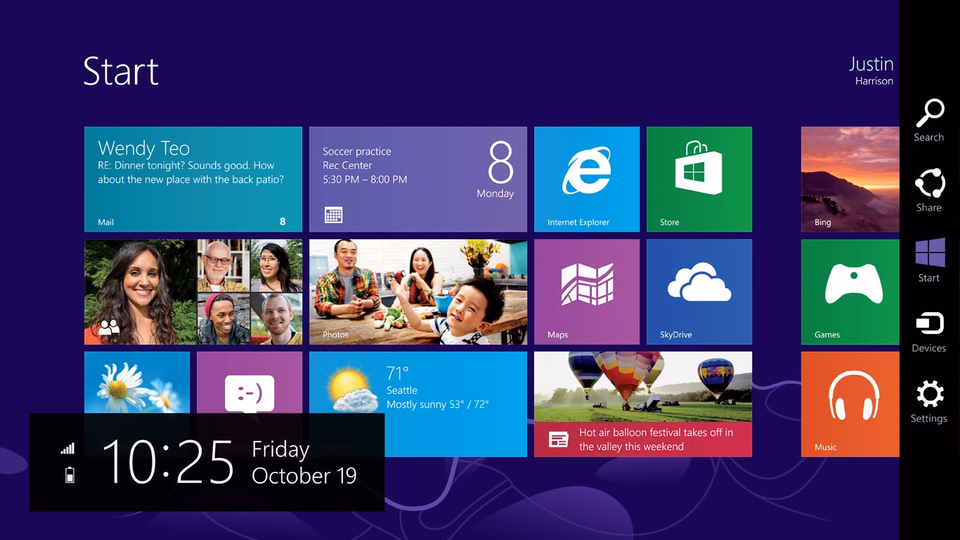 Windows 8 Start screen