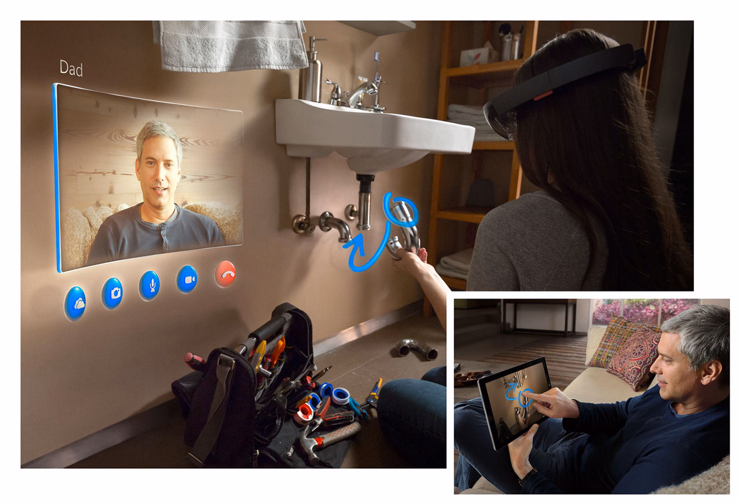 Microsoft HoloLens: Concept for an augmented reality application