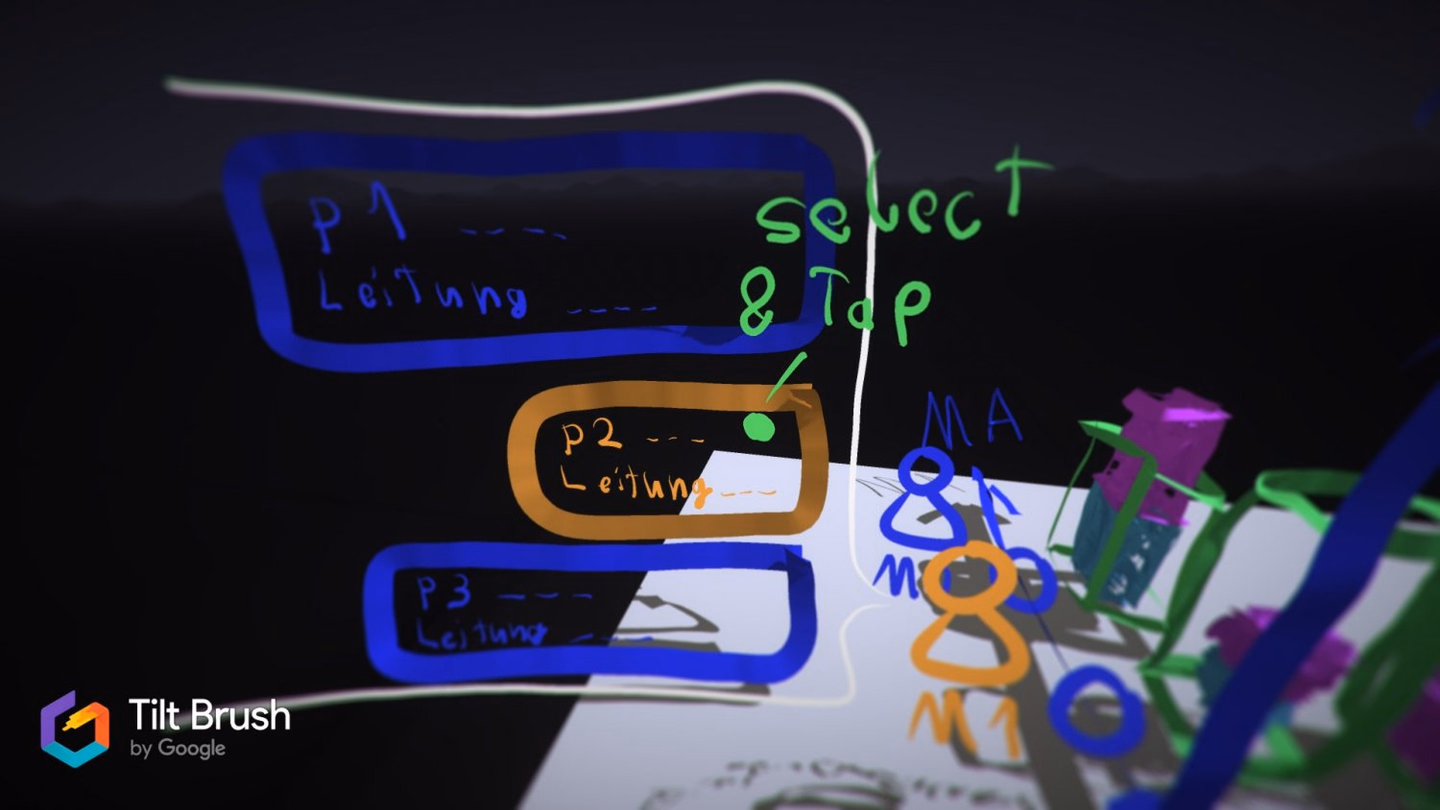 Menu for project selection