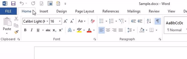 Microsoft Ribbon Fluent Design