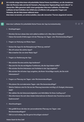 ChatGPT UX Research Interview Frage