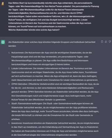 ChatGPT UX-Reserach Frage Stakeholder