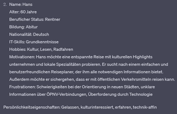 ChatGPT UX Reserach Frage Persona Details