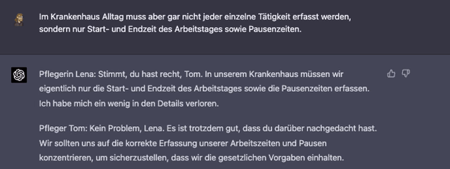 ChatGPT Frage Antwort Anzweifeln