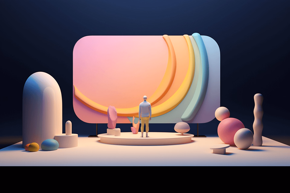 3d white clay illustration