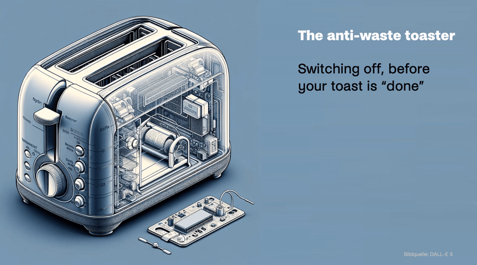 Anti waste Toaster Illustration