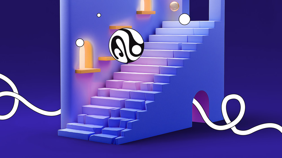 Illustration einer Treppe