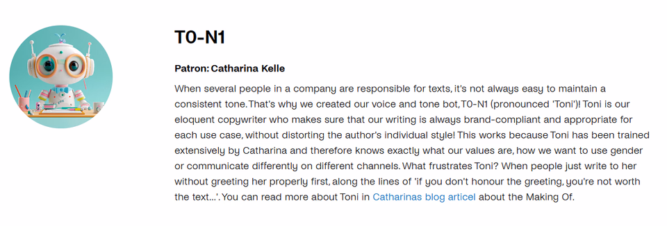 Voice und Tone Bot Profile