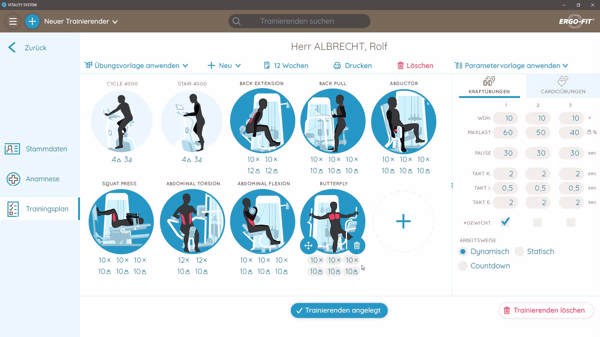 Strength training plan at a glance