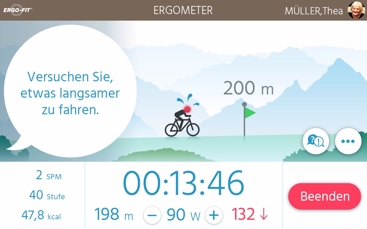 Gamification elements for the right training intensity