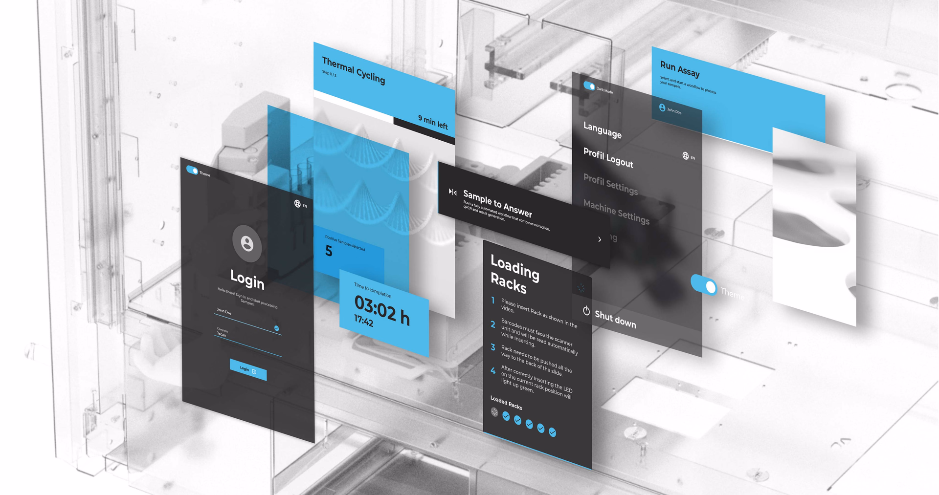 Software UI for medical laboratories